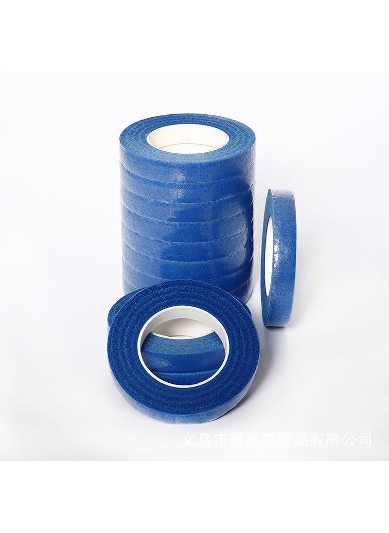 Arabest Simulation floral tape flower crepe paper tape self-adhesive floral paper tape green tape silk mesh flower paper flower DIY Blue 