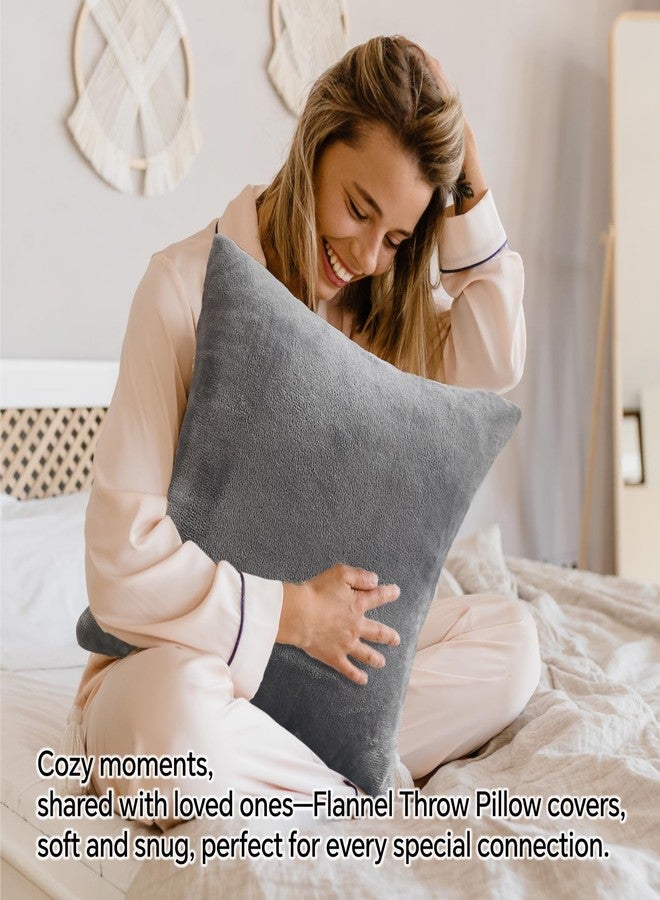 BEDELITE Velvet Pillow Covers 26x26 with Zipper, 2 Pack Super Soft Square Pillow Covers for Bedroom, Sofa, Couch,Luxury Cozy Fleece Pillowcases for All Seasons(26x26 Inches, Grey) - Image 4