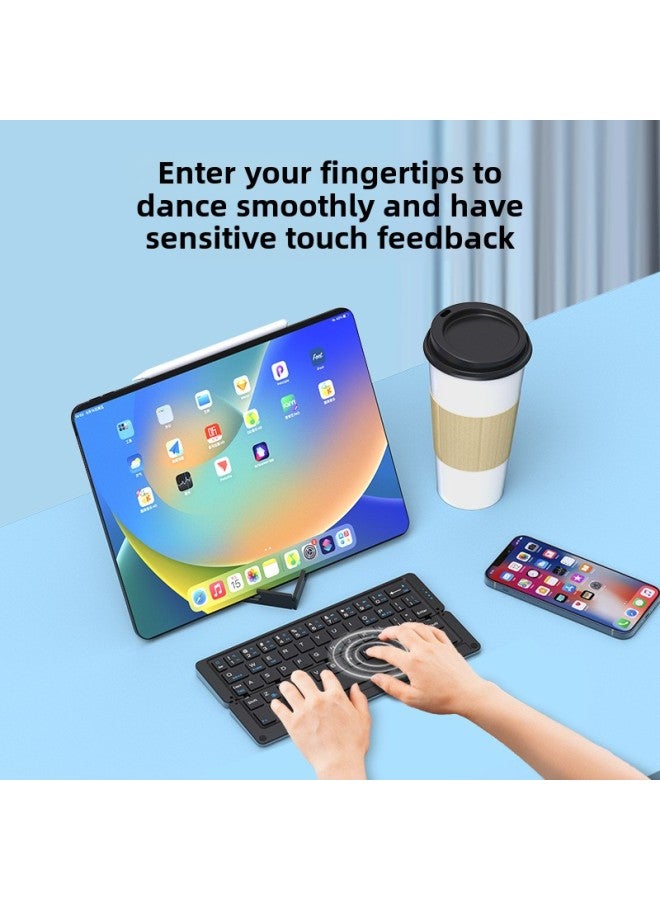 Geyes Direct Aluminum Alloy Wireless Bluetooth Folding Keyboard Explosions Special For Gifts-Color:Blue-Product Type:Dual Channel  - Image 3