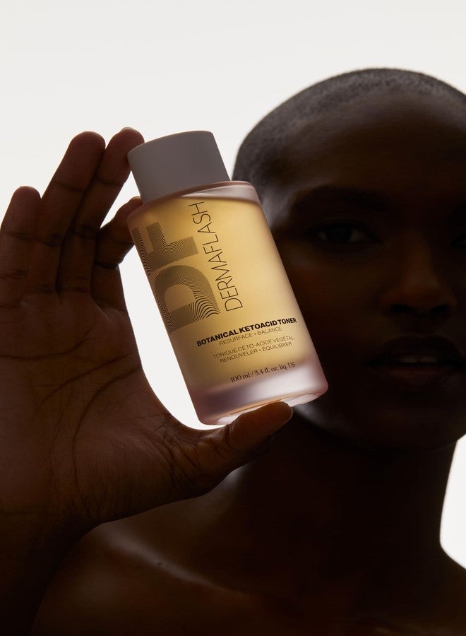 DERMAFLASH Botanical KetoAcid Toner for Face, Non-Irritating, Hydrating Daily Facial Exfoliator, 100ml - Image 3