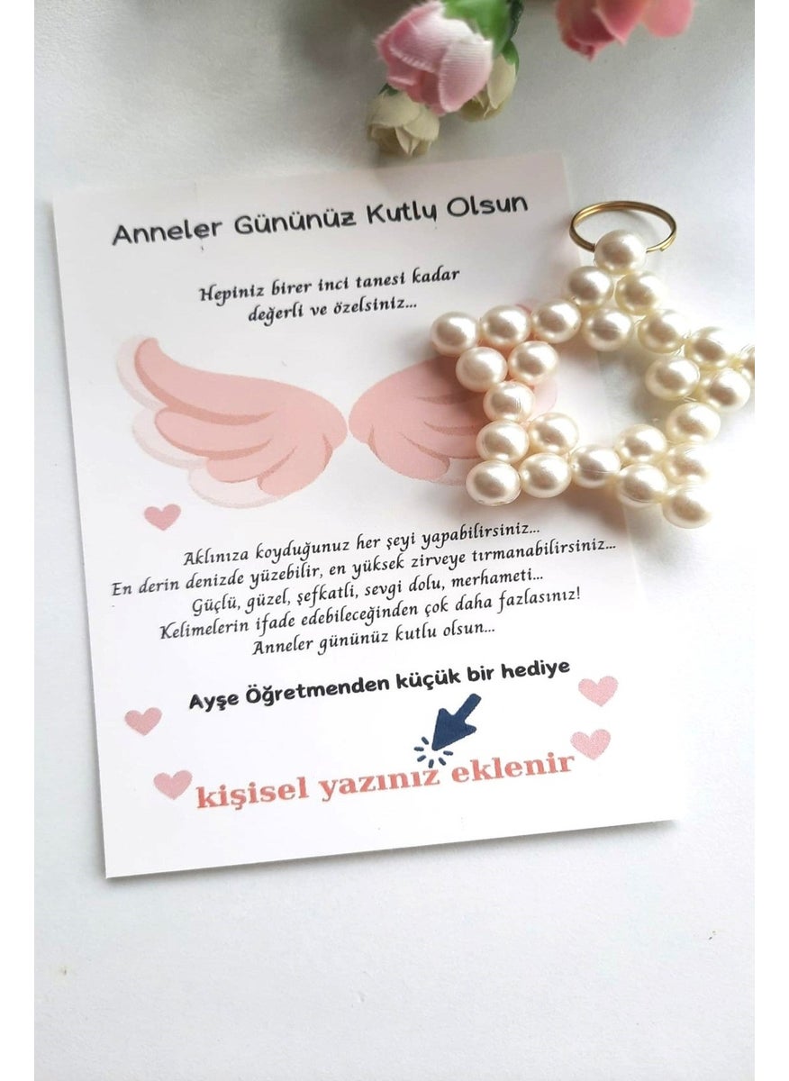 25 Personalized Card Pearl Keychain - Angel Wing Concept - Mother's Day Gift - - pzsku/Z4DD55DF262C9456FC048Z/45/_/1725895672/db15b852-3369-4b72-bd18-cd96b653a7f2