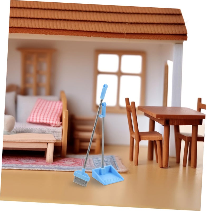 Multi Color Miniature Cleaning Tools Set Dollhouse Broom and Dustpan for Crafts Playhouse Decor - Image 5
