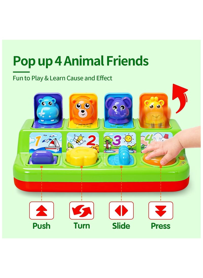 Interactive Pop Up Animals Toy with Music, Animal Sound, Activity Toys for Ages 9-12 - 18 Months &1 Year Old Kids, Babies, Toddlers, Boys & Girls - pzsku/Z4DD569A8AA5C2340D50EZ/45/_/1733250030/475c6193-28d5-46a6-acc7-b869e42cfb2e