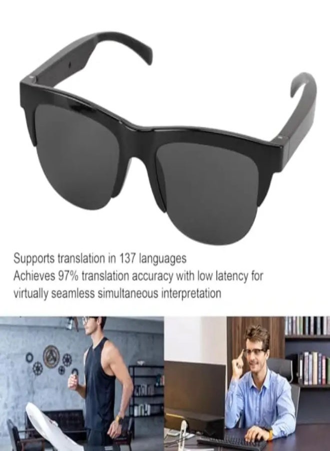 Wireless AI Smart Translator Glasses with Real-Time Translation (137 Languages) – Dual Mic Noise Reduction, Stereo Sound, Wireless Charging, Bilingual Mode | Voice Assistant, Hands-Free Communication, Music & Call Function – Ideal for Travel, Business & Outdoor Use - Image 5
