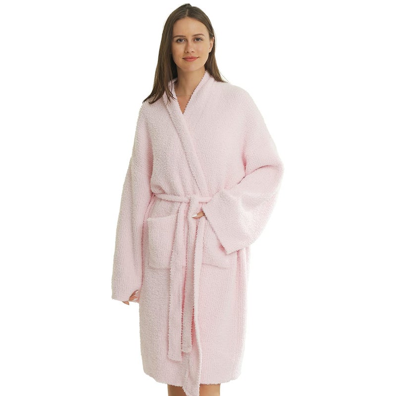 DOOWELL Women's Knit Robes Lightweight Absorbent Soft Spa Bathrobe - Image 1