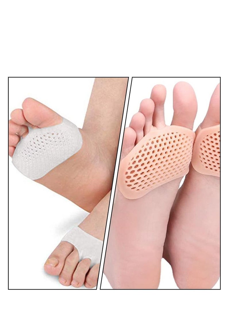 KASTWAVE Forefoot Pads Silicone Toe Pad Toe Top Sock No Show Toe Liner Covers Not Slip Forefoot Metatarsal Socks Foot Toe Cushions for High Heels Flats Sandal 12Pcs - Image 3
