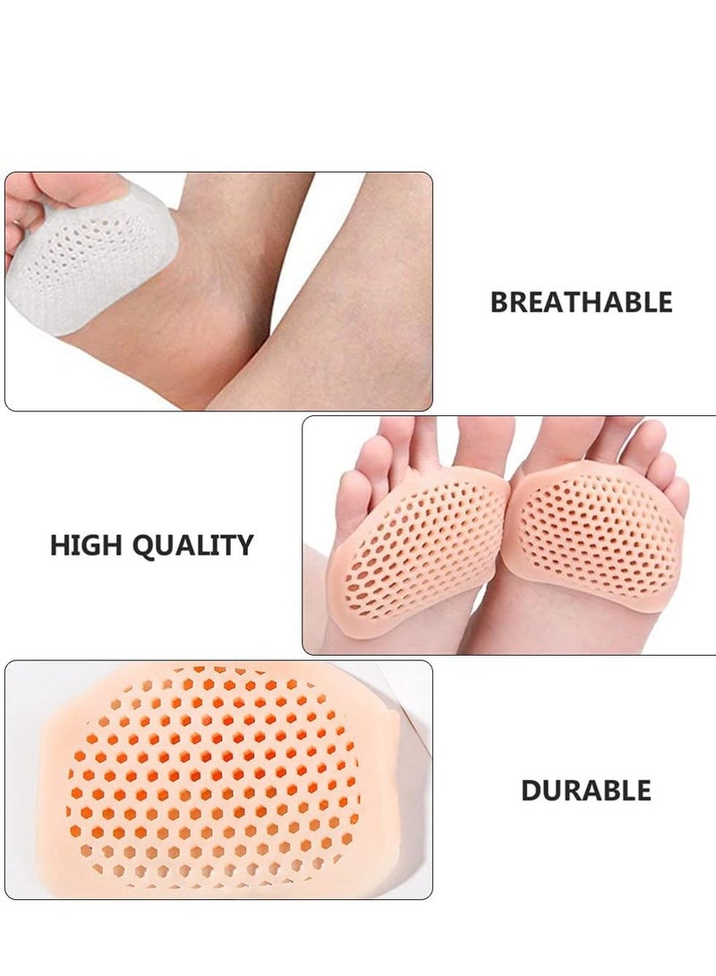 KASTWAVE Forefoot Pads Silicone Toe Pad Toe Top Sock No Show Toe Liner Covers Not Slip Forefoot Metatarsal Socks Foot Toe Cushions for High Heels Flats Sandal 12Pcs - Image 2