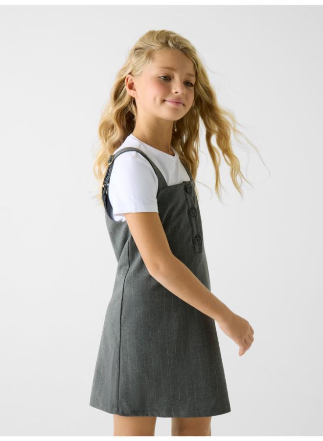 جس طقم تي شيرت وتنورة بياقة دائرية للأطفال - Image 3