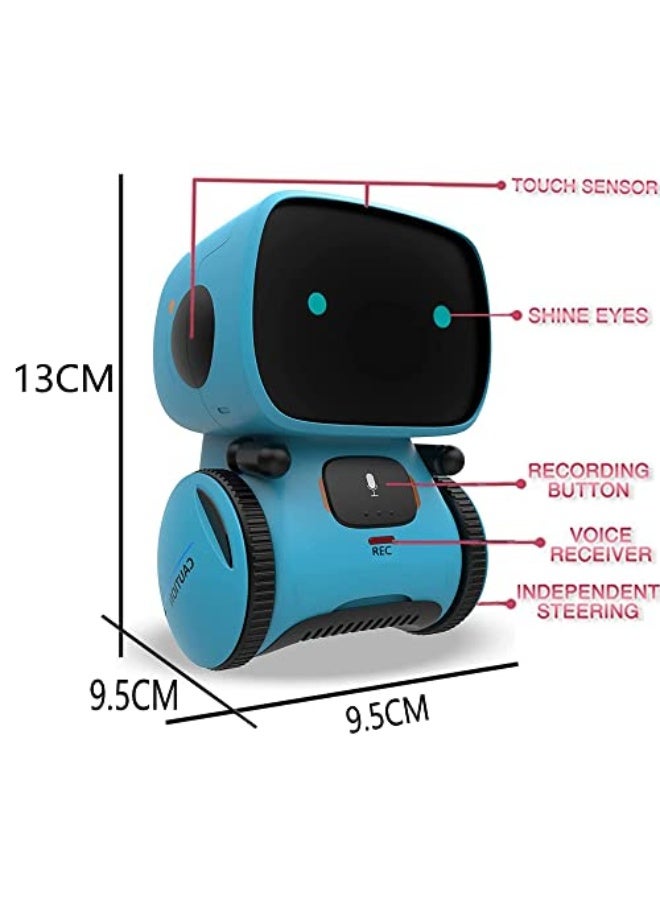 Robot Toy, Intelligent Talking Robot, Smart Robot with Voice Control and Touch Sensor, Sings, Dances, Repeats, Gift Toy for Kids 3 and up (Blue) - Image 5
