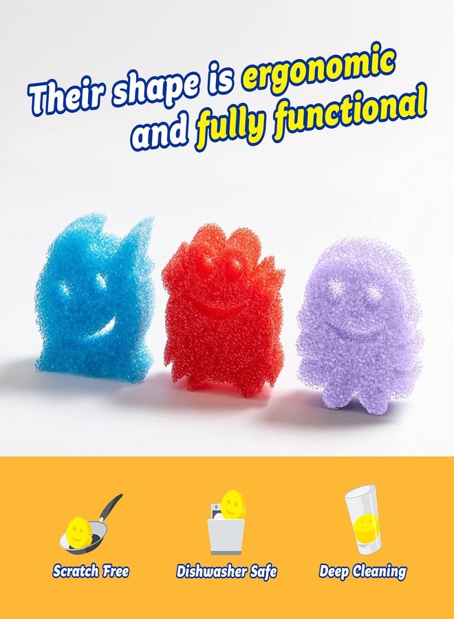 Scrub Daddy Sponge - Summer Shapes - Non- Scratch Scrubbers for Dishes and Home - 3ct - Image 3