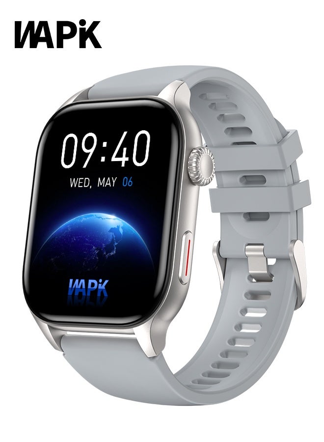 وابيك ساعة Z8 الذكية ماركة كورية: ساعة أعمال، مقاومة للماء، مكالمات بلوتوث، ساعة رجالية ذكية، من سبائك الزنك المطلية، ومتابعة نبضات القلب، ساعة نسائية ذكية - Image 1