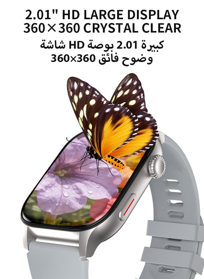 وابيك ساعة Z8 الذكية ماركة كورية: ساعة أعمال، مقاومة للماء، مكالمات بلوتوث، ساعة رجالية ذكية، من سبائك الزنك المطلية، ومتابعة نبضات القلب، ساعة نسائية ذكية - Image 3