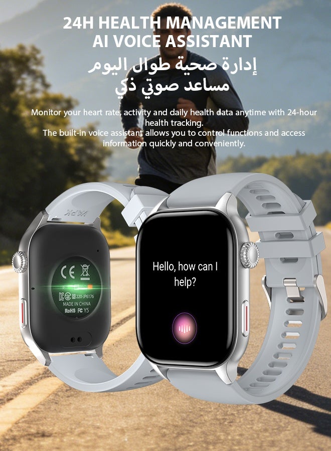 وابيك ساعة Z8 الذكية ماركة كورية: ساعة أعمال، مقاومة للماء، مكالمات بلوتوث، ساعة رجالية ذكية، من سبائك الزنك المطلية، ومتابعة نبضات القلب، ساعة نسائية ذكية - Image 5