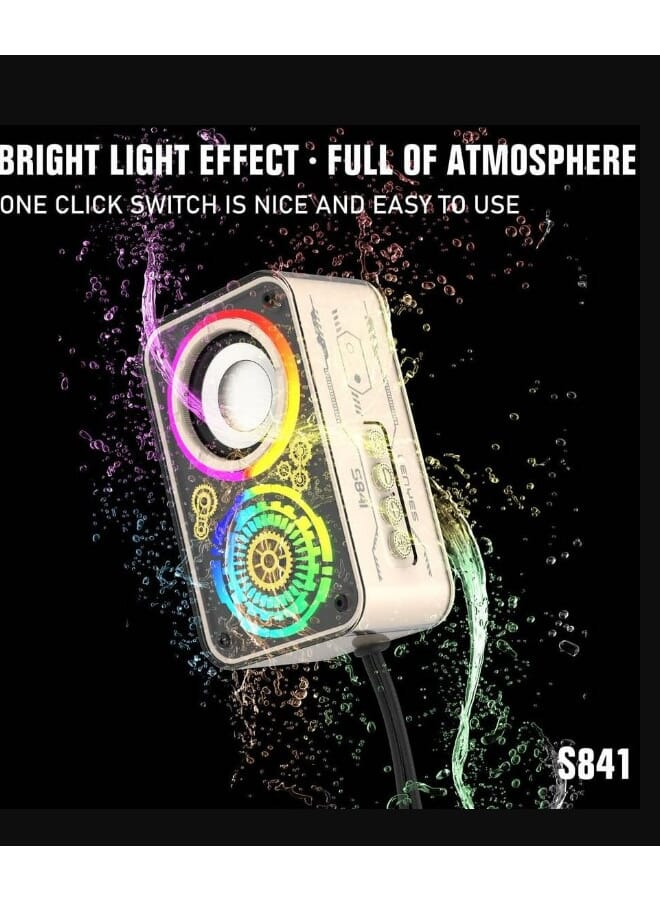 Lenyes Wireless Speaker S843 2400 mAh With RGB Light - Image 1