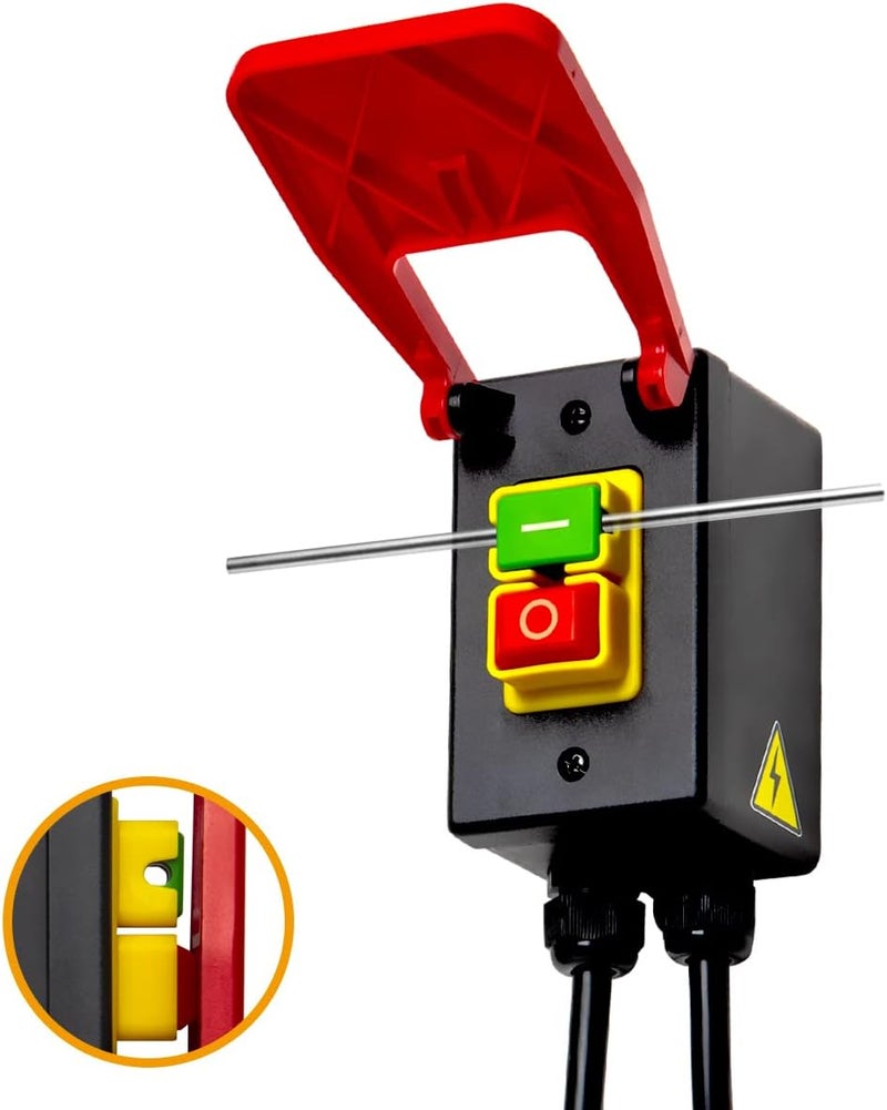 POWERTEC 120V Single Phase On/Off Magnetic Paddle Switch, 9 Amps w/ 5.5 Ft Standard Cords, Knee Paddle for Power Tools, Fits Table Saw, Router Table, Drill Press, Bench Saw, Bandsaw (71755) - Image 2