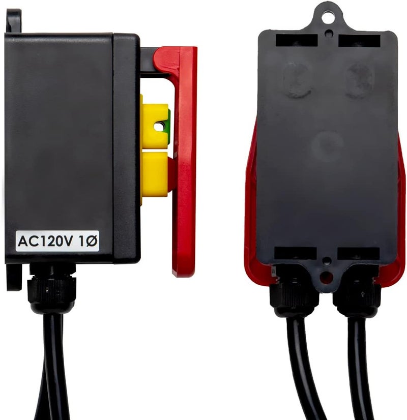 POWERTEC 120V Single Phase On/Off Magnetic Paddle Switch, 9 Amps w/ 5.5 Ft Standard Cords, Knee Paddle for Power Tools, Fits Table Saw, Router Table, Drill Press, Bench Saw, Bandsaw (71755) - Image 3