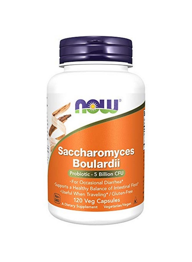 now Supplements Saccharomyces Boulardii 5 Billion Cfu Probiotic 120 Veg Capsules - Image 1