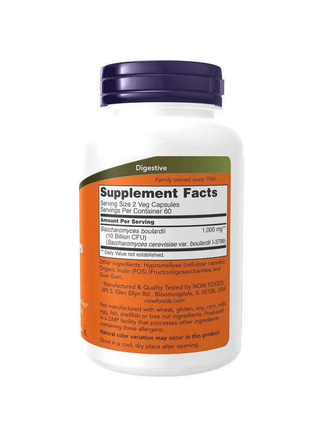 now Supplements Saccharomyces Boulardii 5 Billion Cfu Probiotic 120 Veg Capsules - Image 3