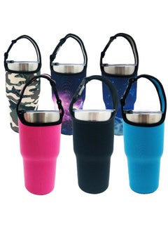 DanziX DanziX 30oz Tumbler Carrier Holder, 6 Pack Neoprene Tumbler Carrier for 30oz Vacuum Travel Insulated Mug-6 Colors  - Image 1
