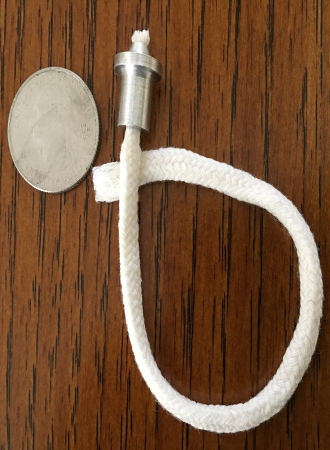 Firefly Fuels Small 5/16” Aluminum Wick Holders with 3.6mm Cotton Wicks 10-Pack - Pre-Threaded Reusable Set for Small Refillable Oil Lamps, Reusable Candles and Mason Jars - Image 4