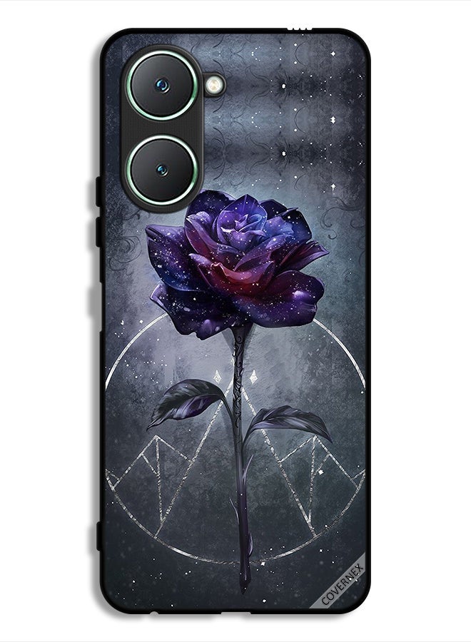 Covernex Vivo Y18i 4G Protective Case Cover Dark Flower Wallpaper
