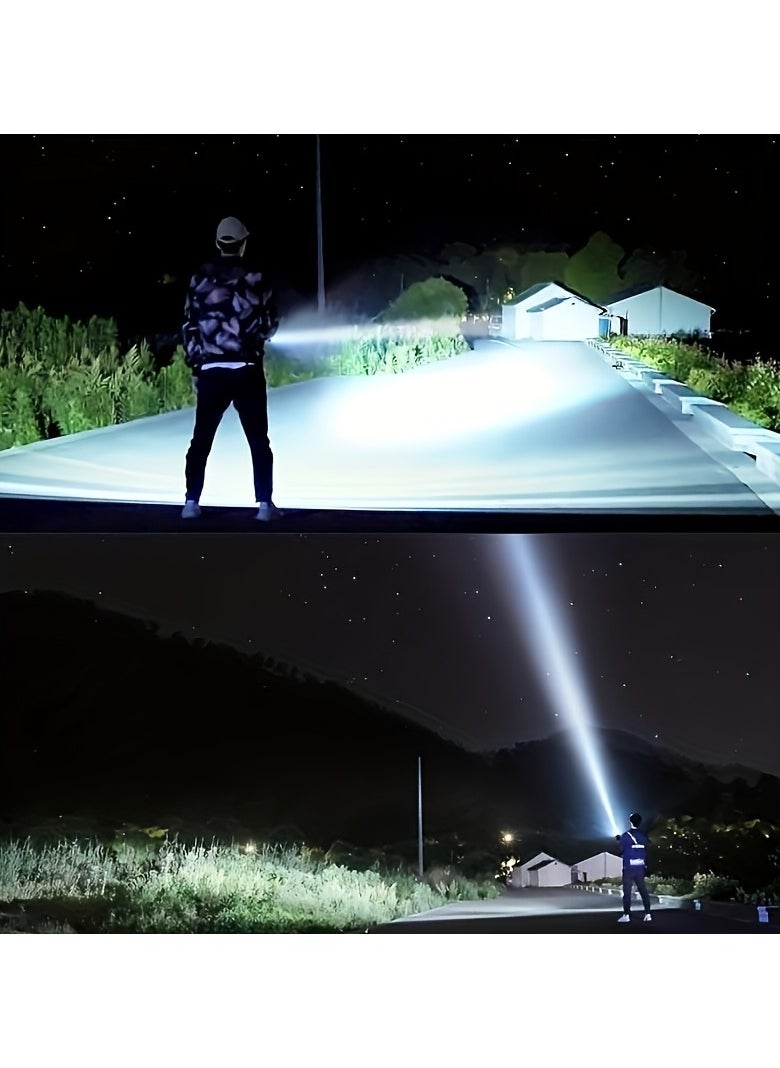 Bukela - Large Rechargeable LED Flashlight, Super Bright 90,000 Lumens, Tripod Stand, USB Port, Waterproof, 4 Lighting Modes - Image 1