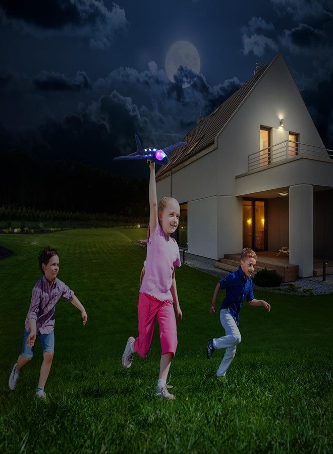 Wesfuner 4 Pack Airplane Launcher Toys, 2 Flight Modes LED Foam Glider Catapult Plane Toy for Boys, Outdoor Flying Toys Birthday Gifts for Boys Girls 4 5 6 7 8 9 10 11 12 Year Old - Image 5
