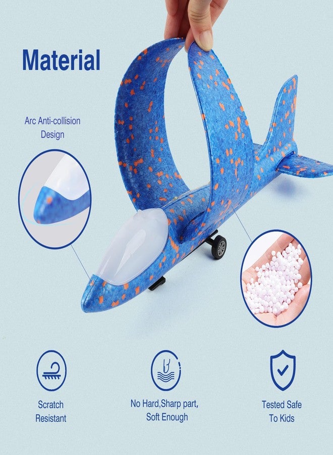 Wesfuner 4 Pack Airplane Launcher Toys, 2 Flight Modes LED Foam Glider Catapult Plane Toy for Boys, Outdoor Flying Toys Birthday Gifts for Boys Girls 4 5 6 7 8 9 10 11 12 Year Old - Image 4