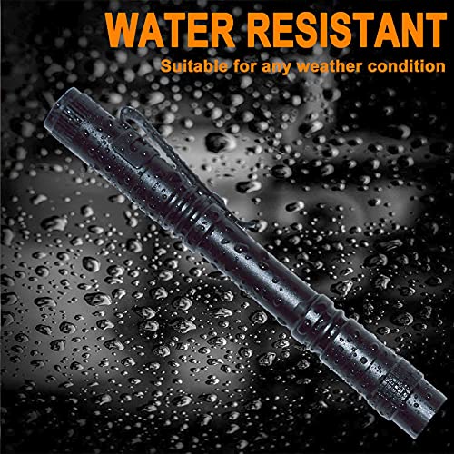 Beieverluck 10 Pack Small Mini Flashlights, Pocket Flashlight Penlight with Clip, Tactical Pen Light for Camping Outdoor Emergency Inspection Fathers Gifts for Dad Husband - Image 3