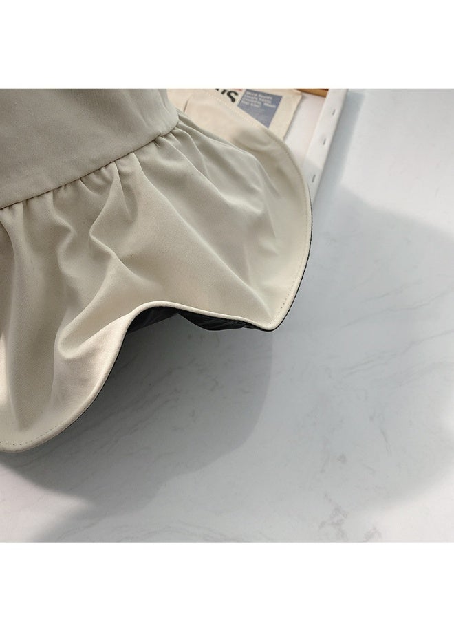 Wide Brim Sun Hat with UV Protection, Reversible Design, Adjustable Drawstring(beige) - Image 3