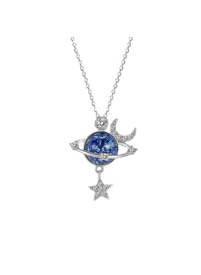 yongsheng Star Necklace, Star Moon Surrounding Fantasy Planet Stars Necklaces, Gift for Daughter, Granddaughter and Ladies, Friendship, Family, Love Jewelry  - Image 1