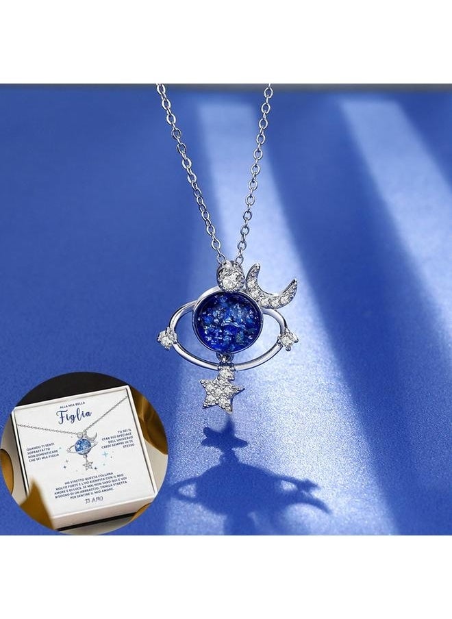 yongsheng Star Necklace, Star Moon Surrounding Fantasy Planet Stars Necklaces, Gift for Daughter, Granddaughter and Ladies, Friendship, Family, Love Jewelry  - Image 5
