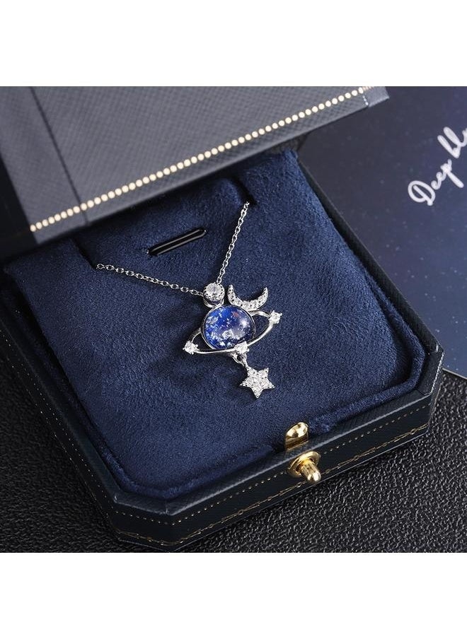 yongsheng Star Necklace, Star Moon Surrounding Fantasy Planet Stars Necklaces, Gift for Daughter, Granddaughter and Ladies, Friendship, Family, Love Jewelry  - Image 4