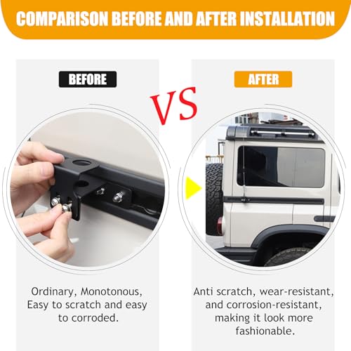 Bekantogy Car Antenna Mount Compatible with Ineos Grenadier 20202024 Right Rear Side Ladder Antenna Bracket Carbon Steel Flagpole Holder Antenna Bracket Automotive Exterior Accessories - Image 3