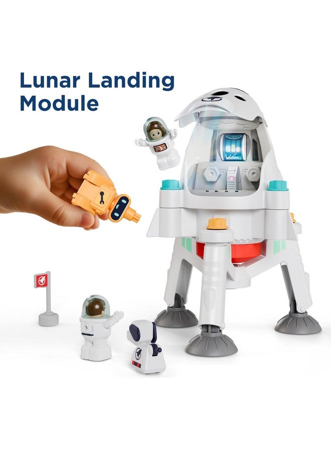 iPlay, iLearn Kids Space Toys, Spaceship Adventure Planet Playset W/ 2 Astronaut Rocket Shuttle, Boy Educational STEM Outer Space Solar System Toy, Cool Birthday Gift 3 4 5 6 7 8 Year Old Girl Toddler - Image 2