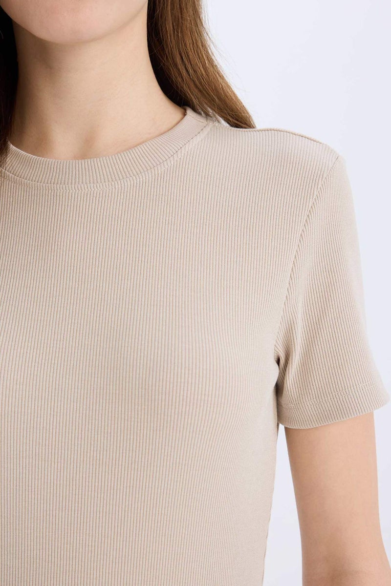 DeFacto Bodycon Crew Neck Camisole Mini Dress - Image 4