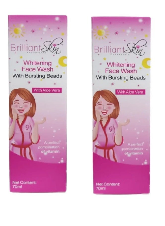 2 pieces ofBrilliant Whitening Face Wash  With Aloe Vera 2*70ml - pzsku/Z4DD5E2BE171AD455EC08Z/45/_/1717595657/ccd9ea7a-0842-46cf-b899-66a25cb52d1d