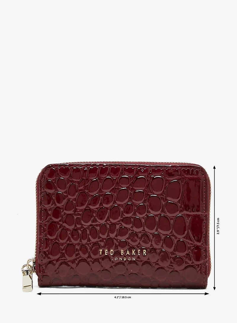 Ted Baker Varlee Croc Effect Small Zip Around Wallet