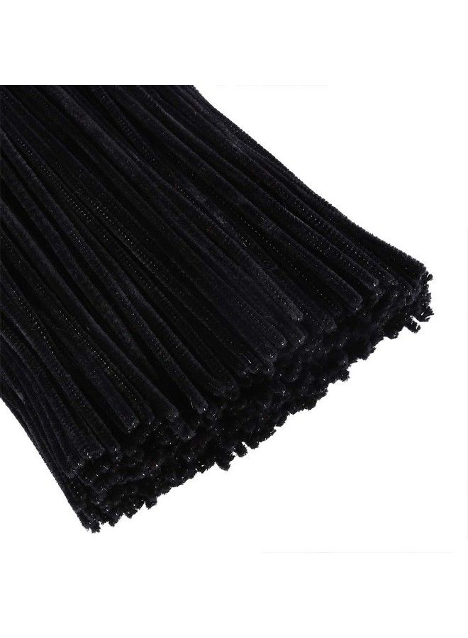 Caydo 400 قطعة من منظفات الأنابيب السوداء مصنوعة من خيوط الشينيل للأطفال لمشاريع الفنون والحرف اليدوية والديكورات 6 مم × 12 بوصة - Image 3