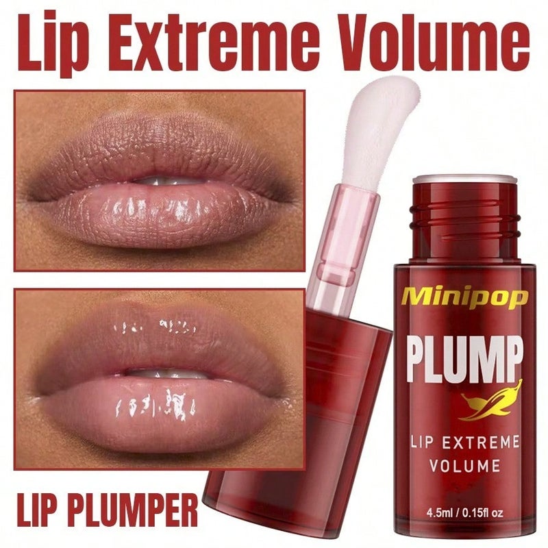 1pc Moisturizing Plumping Lip Oil, Chili Ginger Lip Oil - Image 5