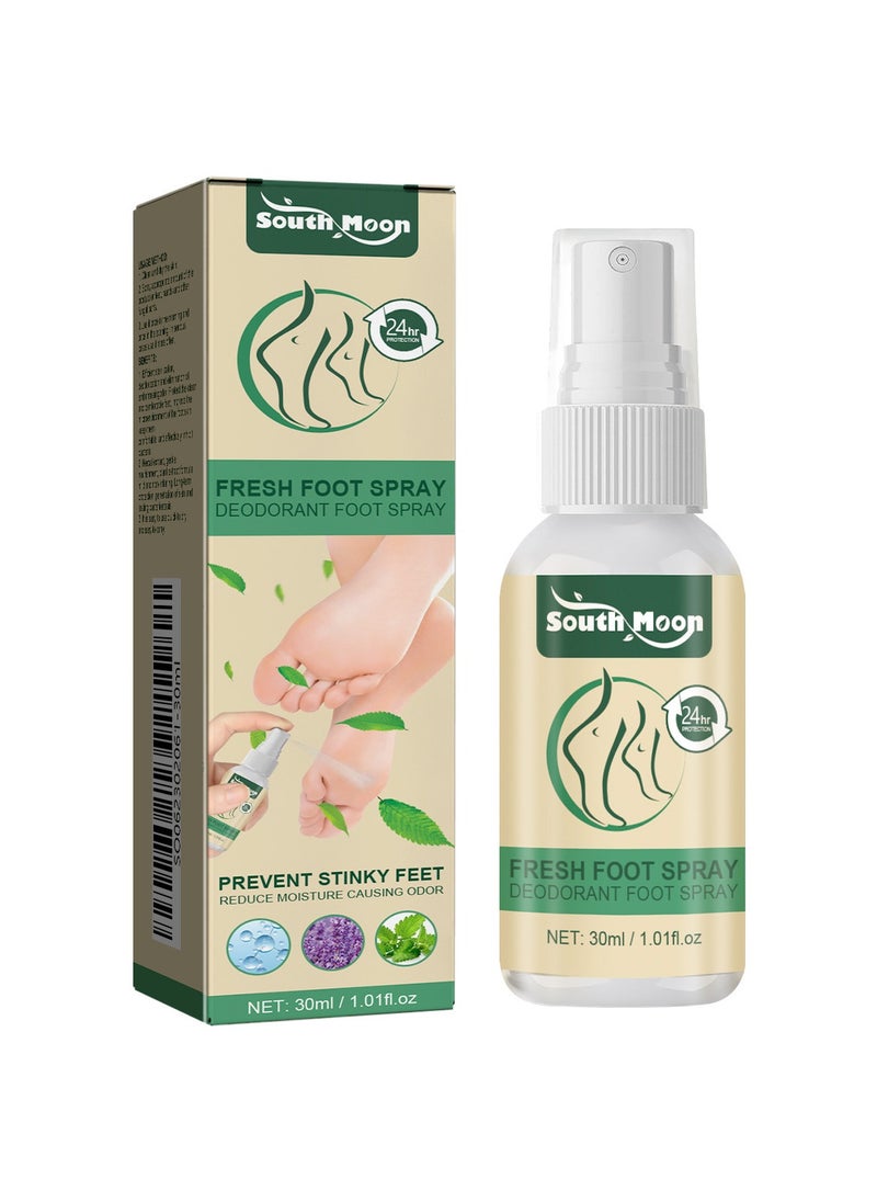 SOUTH MOON - Sweaty Feet Foot Spray, Foot Spray, Anti Sweat Spray, Foot Spray Odor Eliminators Spray, Effectively Eliminate Foot Odor, Anti Foot Odor Fast Deodorization 30ml - Image 1