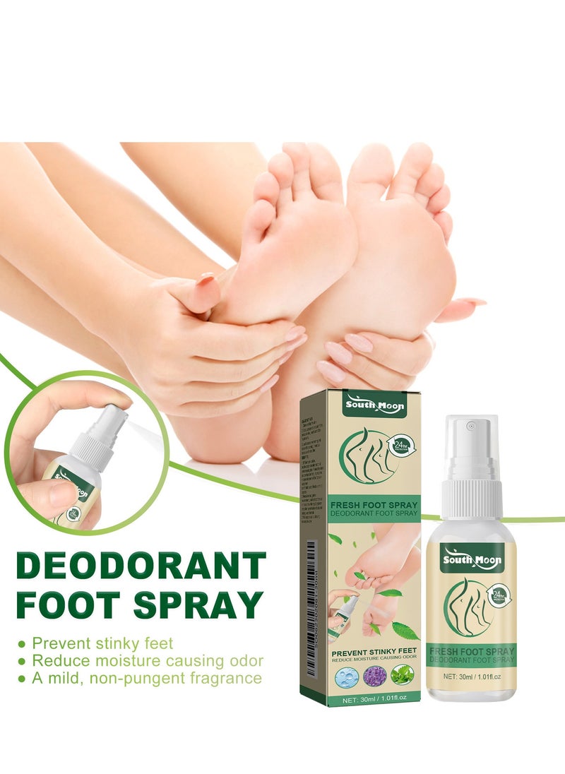 SOUTH MOON - Sweaty Feet Foot Spray, Foot Spray, Anti Sweat Spray, Foot Spray Odor Eliminators Spray, Effectively Eliminate Foot Odor, Anti Foot Odor Fast Deodorization 30ml - Image 1