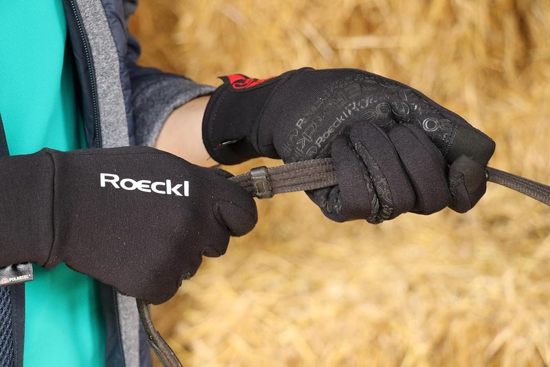 Nan Roeckl Weldon Winter Riding Gloves - Touchscreen Compatible, Size 6, Black - Image 5