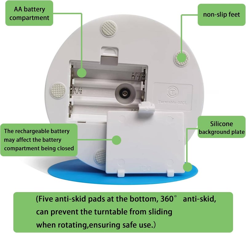 YVV Turner Cup Rotating Display Stand for Epoxy Glitter Tumbler, 360 Degree Automatic Mute Rotating Turntable for Photography Products Tumbler Making Supplies Spinner - Image 5
