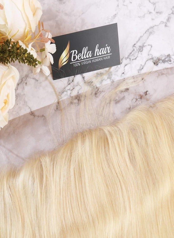 Bella Hair Ear to Ear 13x4#613 Blonde Lace Frontal Closure | One Donor Virgin Human Hair Straight | Bleached Knots with Baby Hair (12inch) - Image 3
