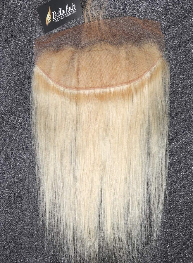 Bella Hair Ear to Ear 13x4#613 Blonde Lace Frontal Closure | One Donor Virgin Human Hair Straight | Bleached Knots with Baby Hair (12inch) - Image 2