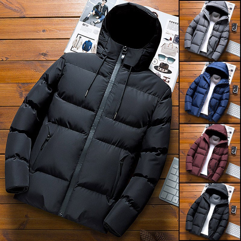 Cotton-Padded Coat Men'S Winter Coat 2020 New Korean Style Trendy Winter Thickened Cotton-Padded Coat Winter Fashionable Brand Down Cotton-Padded Coat - Image 2