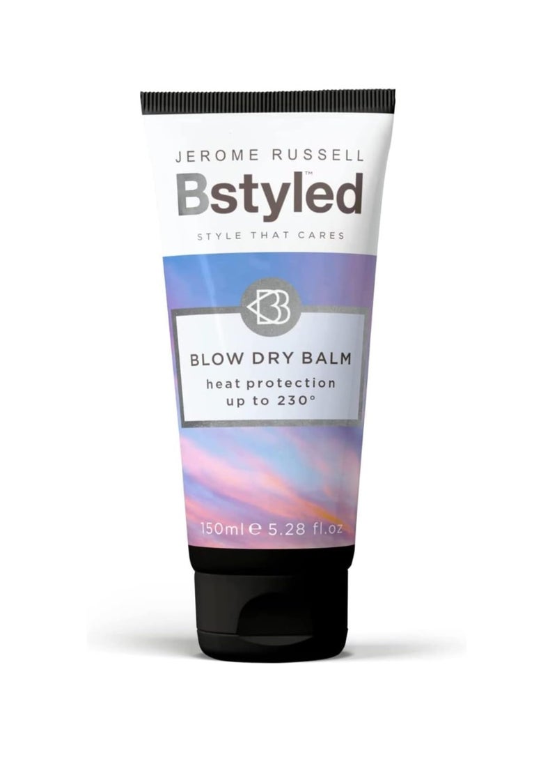 Jerome Russell Blow Dry Balm Extend your Blow Dry and Keep Hair Moisturised Heat Protection for Hair and Scalp Treatment with Pomegranate and Turmeric Vegan 150ml  - Image 1