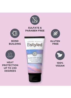 Jerome Russell Blow Dry Balm Extend your Blow Dry and Keep Hair Moisturised Heat Protection for Hair and Scalp Treatment with Pomegranate and Turmeric Vegan 150ml  - Image 2
