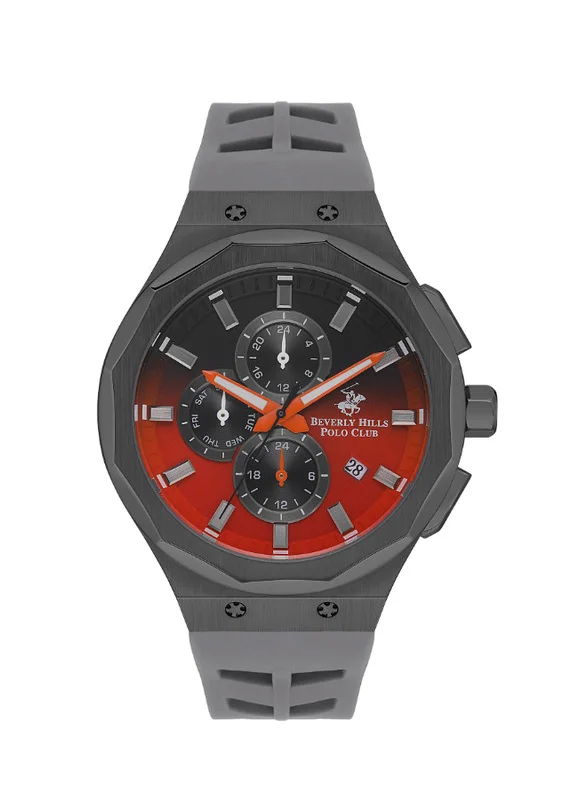 بيفرلي هيلز بولو كلوب Beverly Hills Polo Club BP3535X.006 Men's Multi Function Display Watch & Silicone Strap Grey